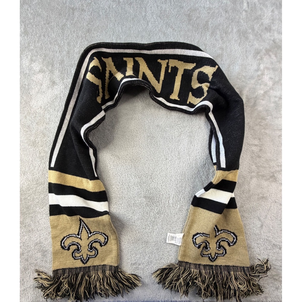 Forever Collectibles Scarf Mens OS Black New Orleans Saints NFL